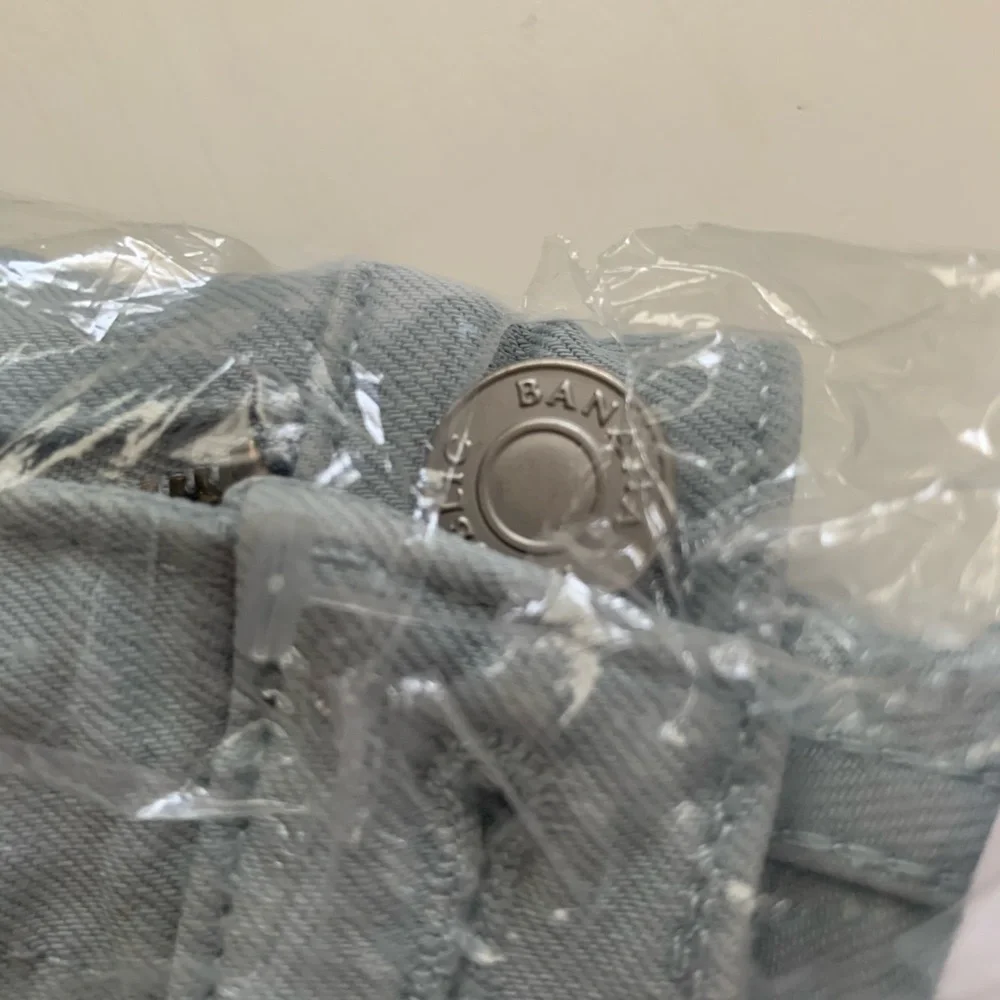 Light wash denim shorts